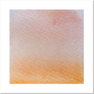 Gradient watercolor - orange and living coral Posters and Art